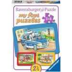 RAVENSBURGER Moje první Zásahová vozidla se zvířátky za volantem 3x6 dílků – Hledejceny.cz