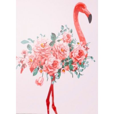 KIK Malba podle čísel obrázek 40 x 50 cm plameňák – Zboží Dáma