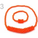 Stoklasa Dětská sada náhrdelník a náramek 3 oranžová neon