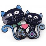 Stoklasa Brož kočka 1 ks 3 modrá tmavá – Zboží Dáma