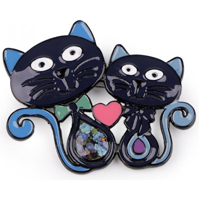 Stoklasa Brož kočka 1 ks 3 modrá tmavá – Zboží Dáma