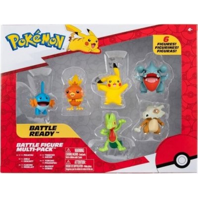 Jazwares Pokémon akční figurky 6-Pack Treecko Torchic Mudkip Gible Pikachu Cubone – Zboží Mobilmania