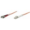 síťový kabel Intellinet 470360) 1.0m LC-ST M/M optický kabel 1 m OM2 Oranžový