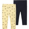 Kojenecké kalhoty a kraťasy Lupilu Dětské legíny s BIO bavlnou 2 kusy žlutá navy modrá
