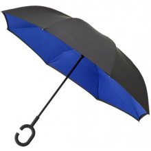 Unikátní holový deštník LIBERTY s obráceným otevíráním a zavíráním modrý
