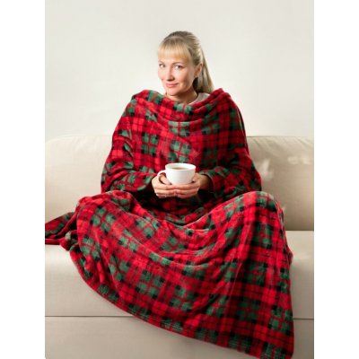 Tartan 750922 se vzorovanými rukávy 130x170 cm – Zboží Dáma