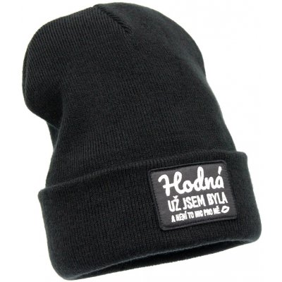 Dámská čepice Hodná už jsem byla a není to nic pro mě ČERNÁ – Zboží Dáma