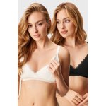 Ecorie 2PACK kojicí podprsenka Amora černá-smetanová – Zboží Dáma