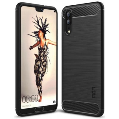 Pouzdro Mofi s broušenou texturou Huawei P20 - černé – Sleviste.cz