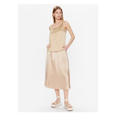 Max Mara Leisure midi sukně Freda 23310102 zlatá