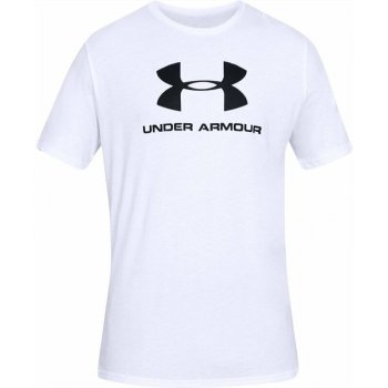 Under Armour Men's UA Sportstyle Logo Short Sleeve White/Black Fitness tričko