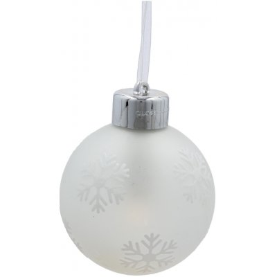 Pro-Tech shop Sada 3 skleněných LED koulí se sněhovými vločkami s dálkovým ovládáním 8x10cm 69865 – Hledejceny.cz