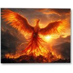 Plakát – Ohnivý fénix nad plameny 100 × 80 cm Bez rámu Bez rámu Ne – Hledejceny.cz