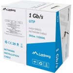 LANBERG KABEL LAN UTP 1GB/S 305M DRÁT CCA ČERNÝ – Zboží Živě
