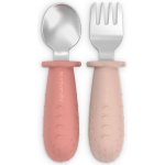 Suavinex Lžička a vidlička Colour Essence Růžová – Sleviste.cz