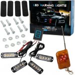 Oranžová LED výstražná světla 12V 24V stroboskop