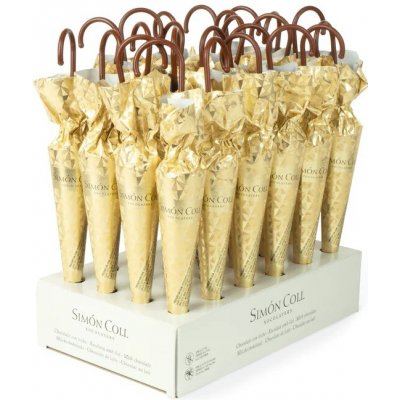 Simon Coll Zlatý diamantový deštník mléčná čokoláda 35 g – Sleviste.cz