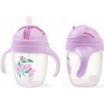 BabyOno nekapající hrneček se zatíženým brčkem 240 ml lila – Zboží Dáma