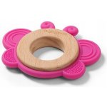 BabyOno dřevěné silikon kousátko kočička pudrová – Sleviste.cz