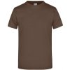 Pánské Tričko James+Nicholson základní triko ve vysoké gramáži bez bočních švů Hnědá JN002