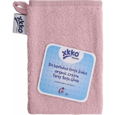 Xkko Organic bio bavlněná froté žínka Baby pink – Hledejceny.cz