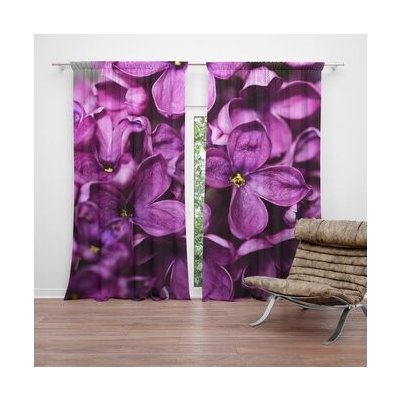 Sablio Závěs Fialové květy: 2ks 140x250cm – Hledejceny.cz