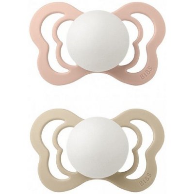 Bibs dudlíky anatomické kaučuk Couture noční 2ks Blush/Vanilla – Zboží Dáma