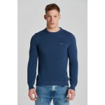 Gant svetr Cotton Pique C-neck modrá – Hledejceny.cz