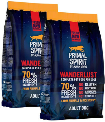 Primal Spirit Dog 70% Wanderlust 2 x 1 kg