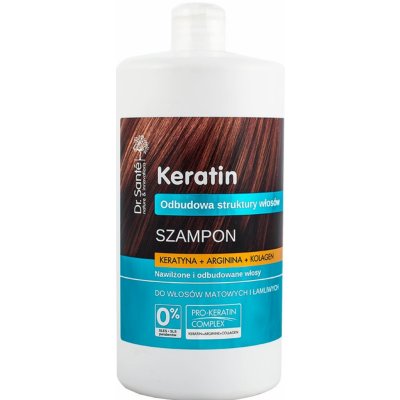 Dr. Santé Keratin regenerační a hydratační šampon pro křehké vlasy bez lesku Keratin Arginine and Collagen 1000 ml