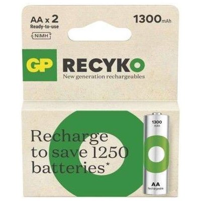 GP ReCyko AA 1300mAh 2 ks B25232 – Zboží Mobilmania