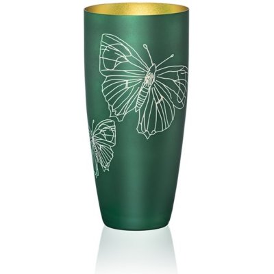 Bohemia Crystal Crystalex Váza Meadow 250 mm smaragdově zelená, 1 ks – Hledejceny.cz