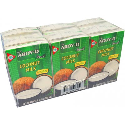Aroy-D Kokosové mléko 6 x 250 ml – Zboží Mobilmania