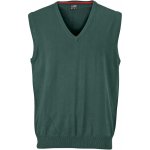James & Nicholson vesta JN 657 s výstřihem do V svetrová, pánská COT02065700201 forest green – Hledejceny.cz