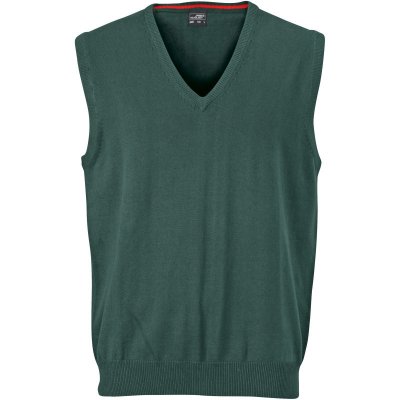 James & Nicholson vesta JN 657 s výstřihem do V svetrová, pánská COT02065700201 forest green – Hledejceny.cz