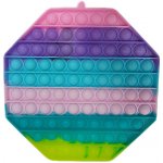 Antistresová hračka Pop it osmiúhelník rainbow Jumbo – Zboží Mobilmania