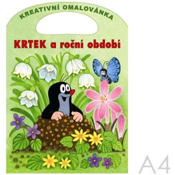 Krtek a roční období Kreativní omalovánky A4 s výsekem