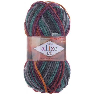 Alize Příze Superlana Maxi Batik Varianta: 7830 – Zboží Mobilmania