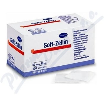 Soft-Zellin Tampon impregnovaný s alkoholem 60 x 30mm 100 ks