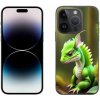 Pouzdro a kryt na mobilní telefon Apple mmCase na iPhone 14 Pro zelený dráček