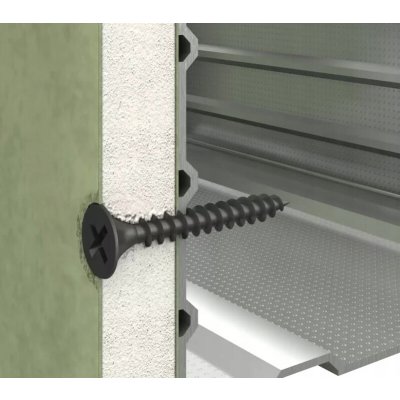CROWNMAN Vruty do sádrokartonu černé 3,5x25mm PH2 fosfátované pro Regips 100ks CM-2151325-1 – Hledejceny.cz