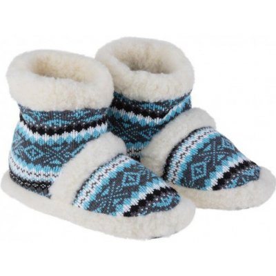 Gepard teplé vlněné bačkory televizáky 352NOR modrý – Sleviste.cz