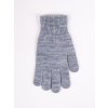 YO rukavice prstové RED0018K sv. šedé lurex