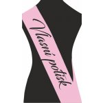 ON-DESIGN Šerpa VLASTNÍ POTISK Barva: růžová, Barva potisku: černá, Fonty písma: Blacksword – Hledejceny.cz