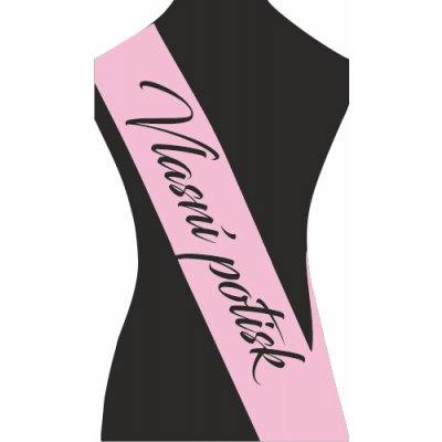 ON-DESIGN Šerpa VLASTNÍ POTISK Barva: růžová, Barva potisku: černá, Fonty písma: Blacksword – Hledejceny.cz