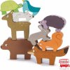 Dřevěná hračka Le Toy Van Petilou skládací věž zvířátka 44489