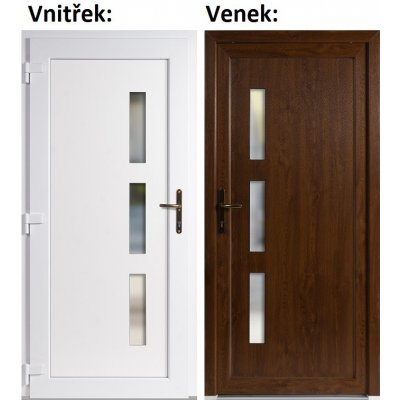 Soft Vchodové dveře Venus zlatý dub/bílá 100x210 cm levé – Zboží Mobilmania