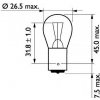 Autožárovka Philips 13498B2 P21W BA15s 24V 21W