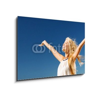 Obraz 1D - 100 x 70 cm - beautiful woman enjoying summer outdoors krásná žena se těší letní venku – Zbozi.Blesk.cz
