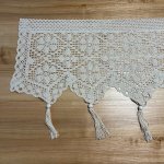 Hotová vitrážová záclona HÁČKOVANÁ KVĚTY BÍLÁ 60 x 150 cm – Hledejceny.cz